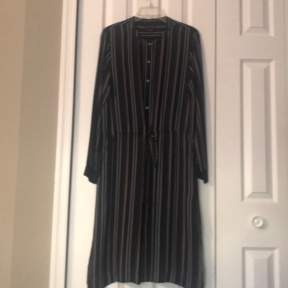 Theory striped silk dress